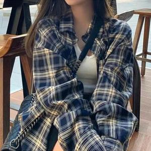 [페이릿] 디벤 빅사이즈 오버 체크 셔츠