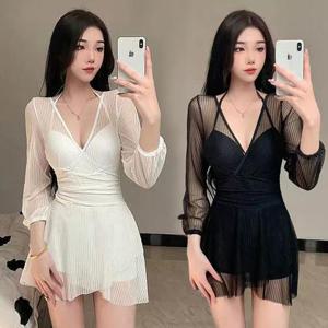 체형커버 여성 원피스수영복 홀터넥 비치 휴양지 실내 수영장 모노키니 수영복 XL 2XL