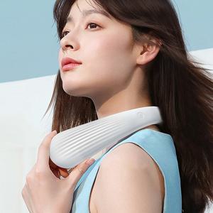 [1+1] 전자파 걱정 없는 핸즈프리 USB 넥밴드 선풍기 색상랜덤