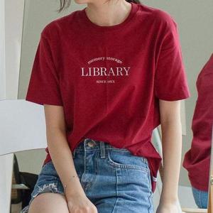 [셀러허브_여성트랜드패션]감성 레터링 여자 얇은 32수 반팔티