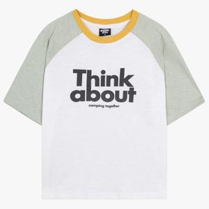 인디고키즈 라글런 배색 티셔츠 IKRA23507