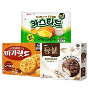 [롯데제과]롯데 몽쉘 생크림 408g + 마가렛트 352g +카스타드 230g_20160806_587931