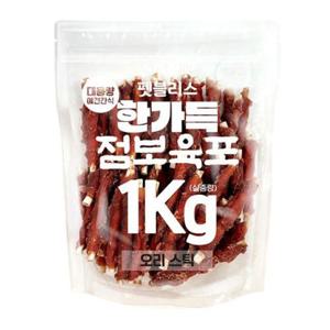 대용량 애견 영양 간식 오리고기 개껌 오리스틱 1kg