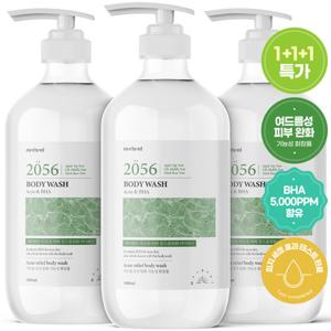 1+1+1 메르헨트 아크네 바하 등드름 완화 대용량 바디워시 1000ml 약산성 바디클렌저 퍼퓸 향기좋은