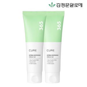 [2025신제품][김정문알로에] 큐어 알로에 시카 PDRN 하이드라 수딩크림 365 80ml 2개