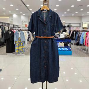 [스테파니]카라데님원피스(브라운밸트)/A25DM5211_JK