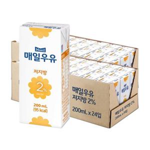 매일 멸균우유 저지방 2% 200ml X 48팩