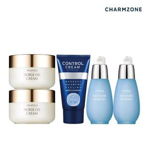 참존 주름 5종세트(프로폴리스 마유크림2개+하이드라수분세럼2개+콘트롤크림 40ml 1개)