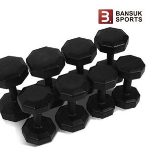 반석스포츠 국산K아령 15kg (낱개) 국산아령 PVC코팅 8각아령 덤벨