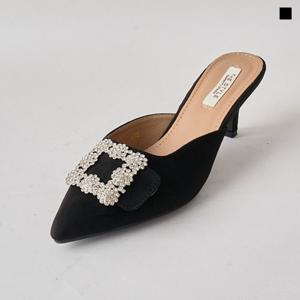 미르바네스슈즈 큐빅스퀘어 스웨이드 샌들_6cm