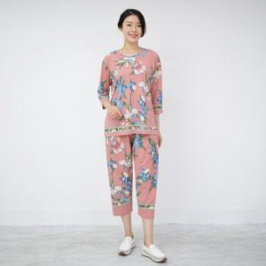 여성 엄마옷 난꽃 상하세트 홈웨어HS303117 중년여성의류/50대/60대/마담/빅사이즈/할머니옷