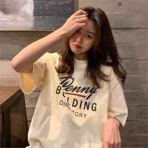 [프리티 글라라]여성 오버핏 롱티 반팔 박시 티셔츠 ct-01 (8430155)