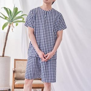 볼리쉬 쿨엠보 남성 반팔 상하세트 잠옷