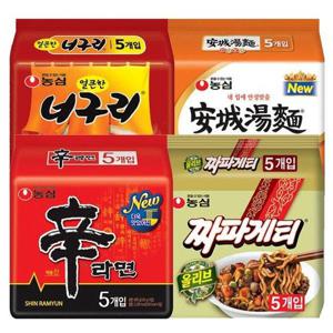 갤러리아_농심 봉지라면 혼합 20봉(신라면+안성탕면+너구리+짜파게티 각