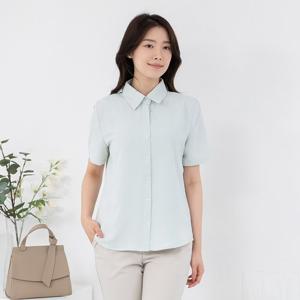 여성 엄마옷 베이직 무지 반팔 카라 블라우스 BL404009 중년여성의류/50대/60대/마담/빅사이즈/할머니옷