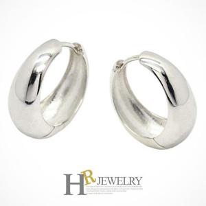 [호림쥬얼리]실버92.5/Silver/은귀걸이/히트/데일리(HR)실버 볼륨 라인 원터치 귀걸이(NO.33337)