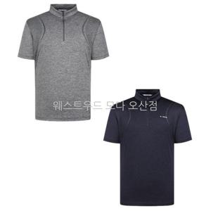 [웨스트우드]웨스트우드 남성 여름 아웃도어 프린트 반팔 집업 티셔츠 WO2MTTS333_OD