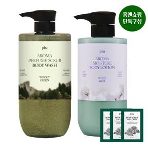 [SET][플루] 아로마 퍼퓸 스크럽 바디워시 1000ml+아로마 모이스처 퍼퓸 바디로션 500ml