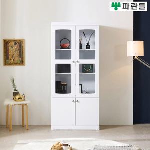 (착불배송) 파란들가구 1800 양문유리 수납장식장 거실장식장 주방수납장