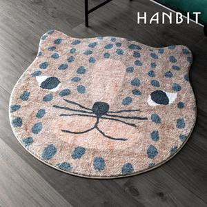 쁘띠 레오파드 아이방 원형 러그 90x90cm