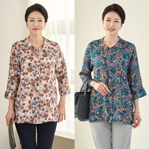 [엄마옷 로즈맘] 세란오픈인견블라우스/할머니블라우스 중년여성블라우스 중년여성의류 5060