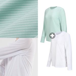 2종세트 여성 크레오라 스판 쿨긴팔티셔츠/이너티 S2TS-102W2S