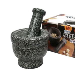 마늘절구 자연석 절구 공이 세트 깨갈이 마늘 돌절구 10.5cm 절구공이 HWD63C20