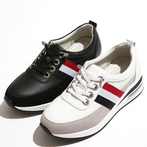 포크슈즈 리얼가죽 에어 여성 여자 운동화 스니커즈 3.5cm 2color vny337