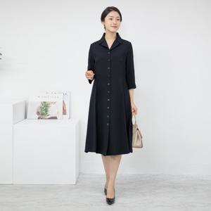 엄마옷 모슬린 엄마옷 7부 오픈 원피스 OP305187 중년여성의류/50대/60대/마담/빅사이즈/할머니옷
