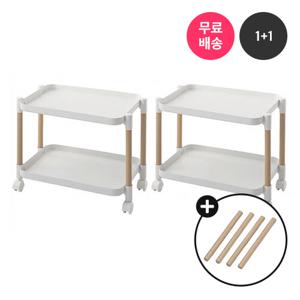 [데코즈인] 네이쳐 트롤리 선반 2단 1+1