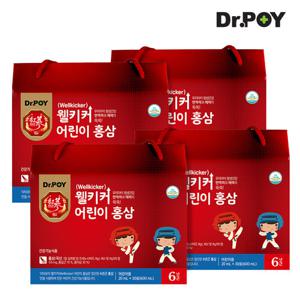 닥터포이 웰키커 어린이 홍삼 20mlx30포 4박스(총 4개월분)