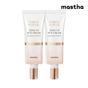 [본사공식] 매스티나 화이트매스틱 톤업 선크림 40ml 2개