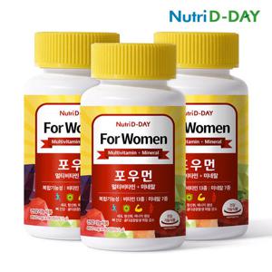 [뉴트리디데이] 포우먼 멀티비타민+미네랄 3병 총9개월분