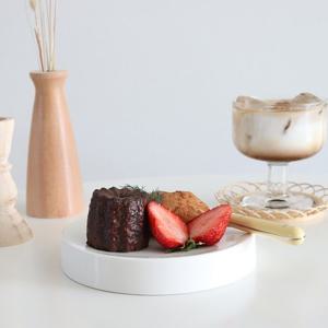 코지테이블 홈카페 플랫 플레이팅 굽접시 원형 1호 11cm (2 color)