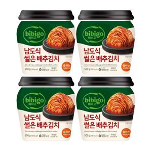 [CJ]비비고 남도식썰은배추김치 500g(용기) x4개