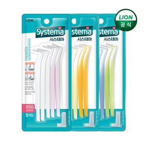 [시스테마] 시스테마 홈스케일링 치간칫솔(SSS+S+M) 5개입 X 3개 (선택형) / 치실,스펀지치실