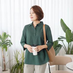 엄마옷 마담4060 그로운콩단추블라우스-QBL2503063-