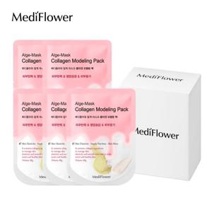 메디플라워 규조토 일회용 모델링팩 파우치 콜라겐 28gx5개입 세트