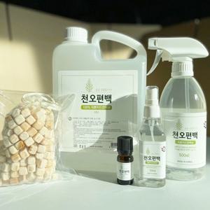 천오편백 섬유탈취제 공기탈취제 피톤치드 편백수 2600ml+ 편백오일 세트