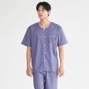 [메이플라워]진퍼플ST 반팔 순면 남성 빅사이즈 잠옷 세트