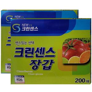 주방아이템 크린센스 비닐위생장갑 400매 요리장갑 일회용장갑