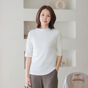 엄마옷 마담4060 인견반폴라7부티셔츠-QTE2504072-