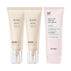 [AHC]AHC 누드 톤업크림 40ml x2 + 아트델리 톤업 선크림 50ml