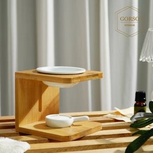고르소 모던 우드 아로마 오일램프 버너 워머-A