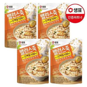 갤러리아_샘표 밸런스죽 통녹두전복삼계죽 420g 2개+전복삼계죽 420g 2개