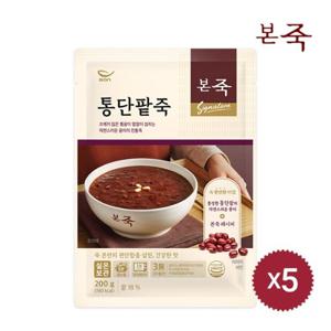 [본죽] 파우치 통단팥죽 200g 5팩