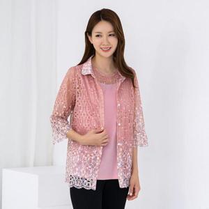 엄마옷 모슬린 라운드 나시 가디건 앙상블세트 TC505199 중년여성의류/50대/60대/마담/빅사이즈/할머니옷