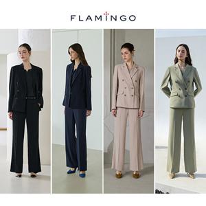 [런칭가 99,000원][후라밍고] 25SS 블링크 새틴 수트 셋업 4PCS (자켓+팬츠+블라우스+벨트)