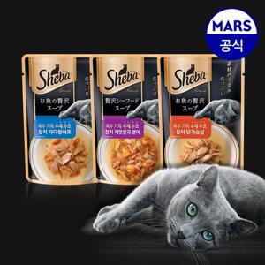 쉬바 수제 수프 24개 골라담기+고양이 낚시대+베베숲물티슈1팩