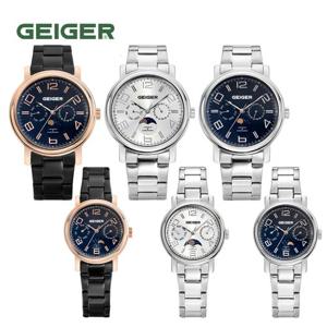 가이거(GEIGER) 남여 문페이즈 메탈 시계 GE8026